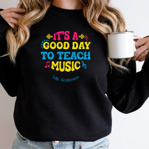 Professeur de musique personnalisée Sweatshirt col