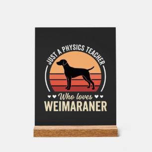 Professeur de physique amateur de chien Weimaraner