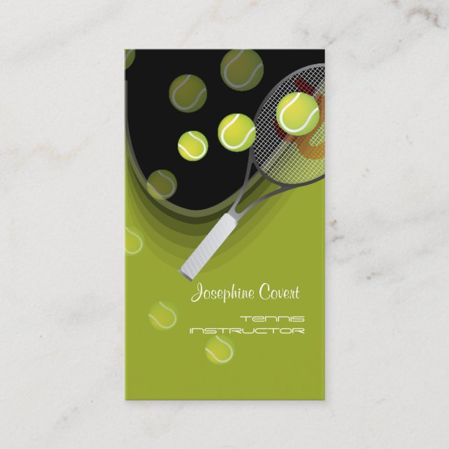 Professeur de tennis, carte de visite des moniteur (Devant)