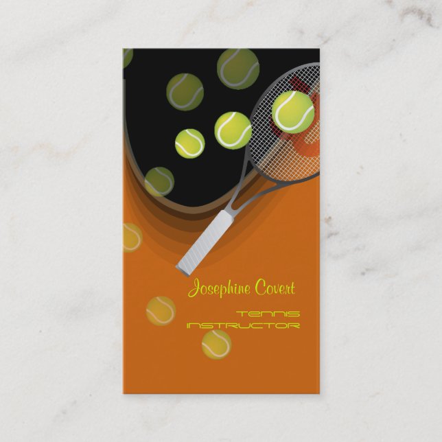 Professeur de tennis, carte de visite des moniteur (Devant)