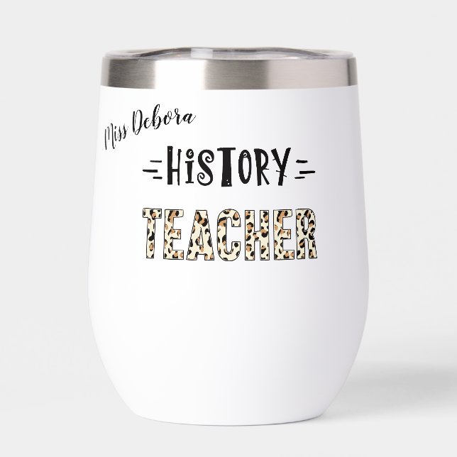 Professeur d'histoire leopard tigerprint personnal (Arrière)