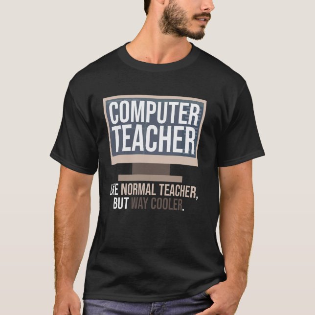 Professeur d'informatique T-shirt drôle d'instruct (Devant)