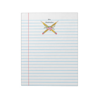 Professeur Floral Pcrils Carnet Papier Grandes