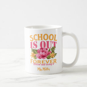 Professeur Floral Personnalisé Retraite Café Mug