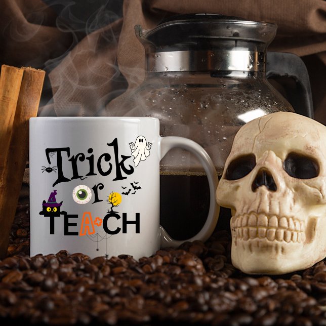 Professeur Halloween Café Mugs | Tracer Ou Enseign (Créateur téléchargé)
