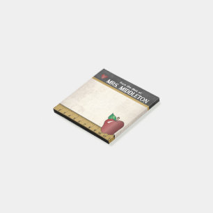 Professeur   Notes post-it de style Vintage