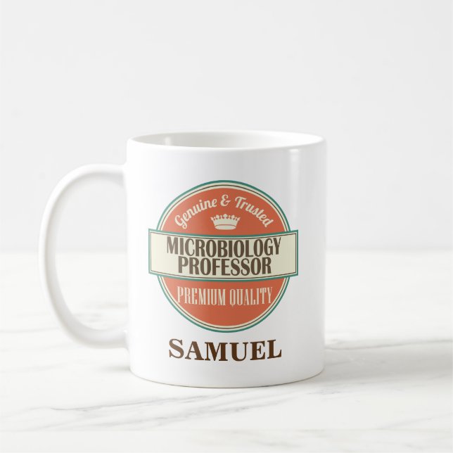 Professeur Personalized Mug Gift de microbiologie (Gauche)