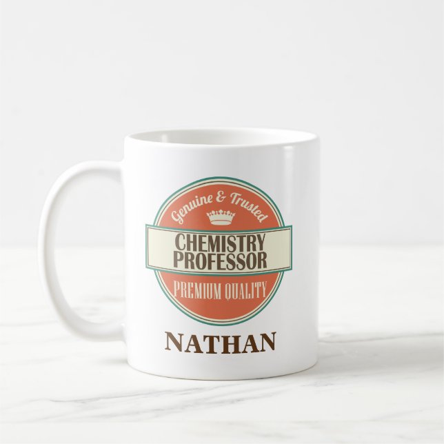 Professeur Personalized Office Mug Gift de chimie (Gauche)