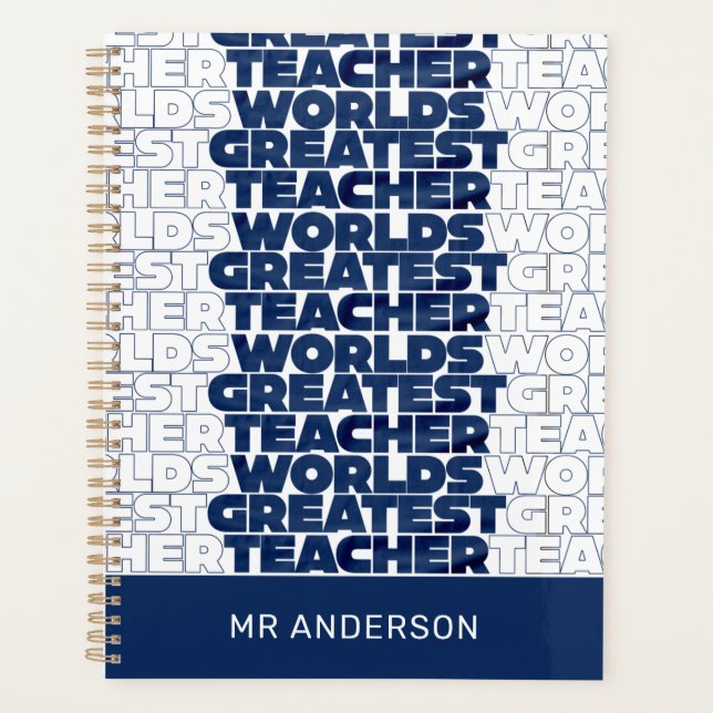 Professeur rétro moderne bleu rouge stylisé typogr (Devant)