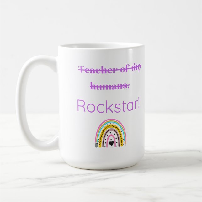 Professeur Rockstar - Mug enseignant amusant avec  (Gauche)