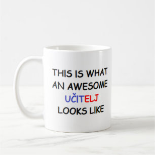 professeur slovenien ucitelj, énorme tasse de café