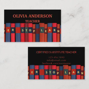 Professeur   Tutor Cartes de visite