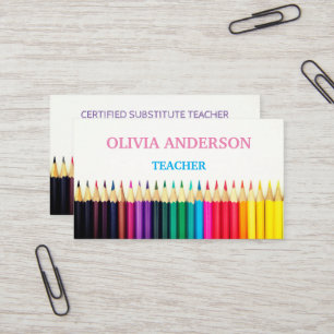 Professeur   Tutor Cartes de visite blancs