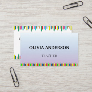 Professeur Tutor Cartes de visite blancs