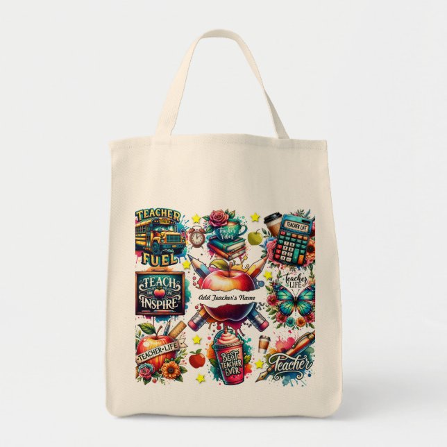 Professeurs Personnaliser Nom Sac fourre-tout Cade (Devant)