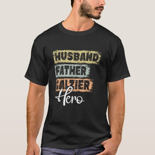Profession dad hero father Glazier T-Shirt (Vorderseite)