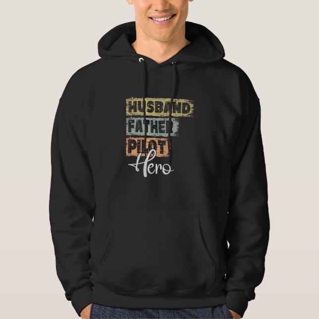 Profession dad hero father Pilot  1 Hoodie (Vorderseite)