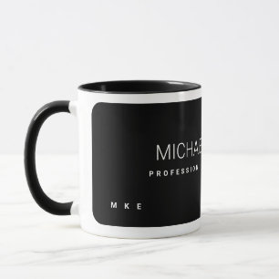 Profession moderne Nom commercial Café noir Mug