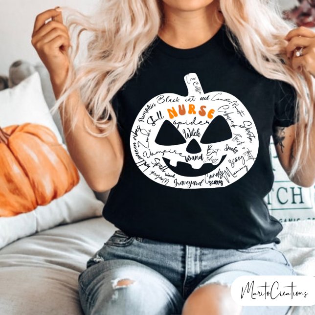 Profession Nurse,Halloween Profession,Nurse Spooky T-Shirt (Von Creator hochgeladen)