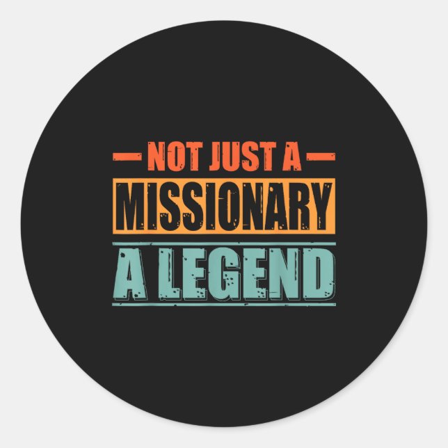Profession Quote Retro Missionary  Runder Aufkleber (Vorderseite)