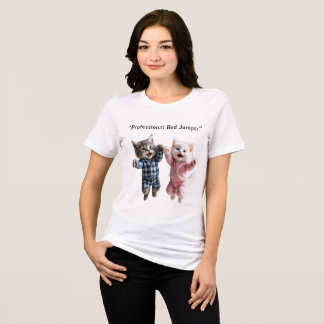 Professional Bed Jumper – Funny Cute Cat T-Shirt Tri-Blend Shirt