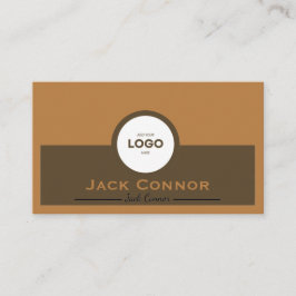 Professional Brown and Ochre Two-Tone Business Car Visitenkarte