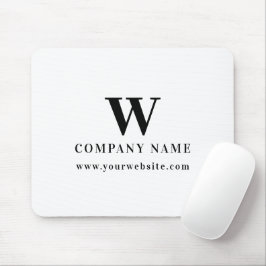 Professional Business Logo Monogram Name Website Mousepad