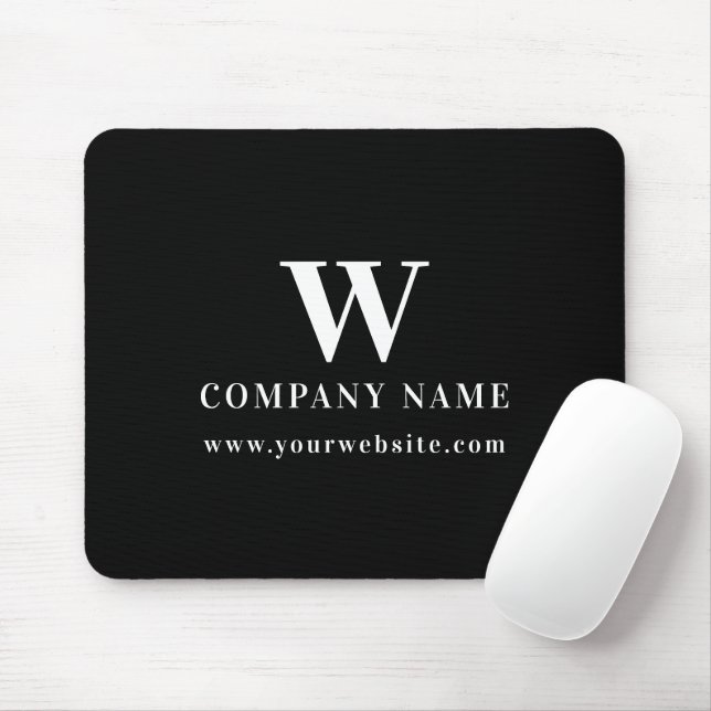 Professional Business Logo Monogram Name Website Mousepad (Mit Mouse)