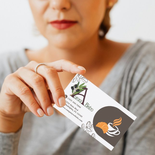 Professional Cafe Coffee Barista Modern Custom Visitenkarte (Von Creator hochgeladen)