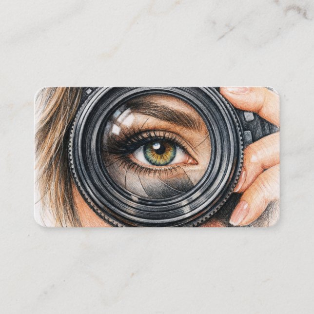 Professional Camera Lens Viewfinder Photography Visitenkarte (Vorderseite)