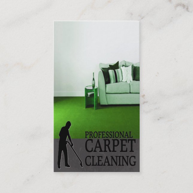 Professional Carpet Cleaning Service Geschäft Card Visitenkarte (Vorderseite)