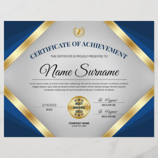 Professional Certificate Award of Achievement
