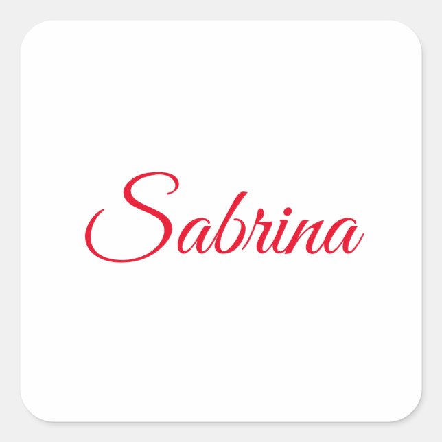 Professional classical handwriting name custom quadratischer aufkleber (Vorderseite)