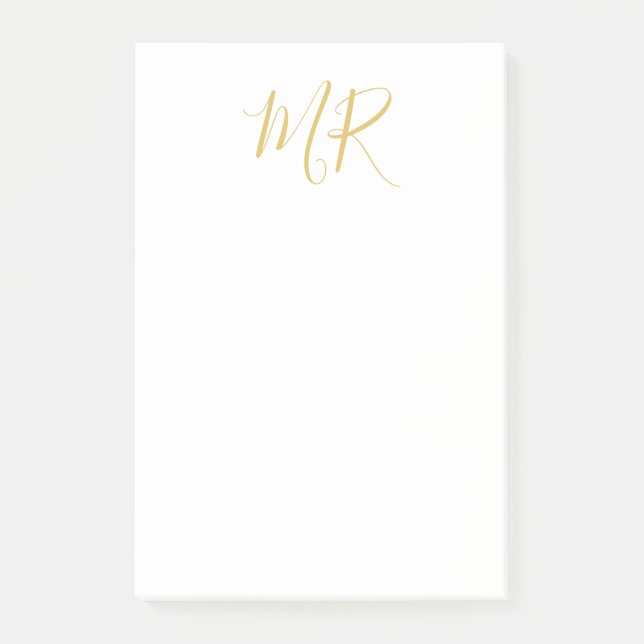 Professional Classical Monogram Minimalist Plain Post-it Klebezettel (Vorderseite)