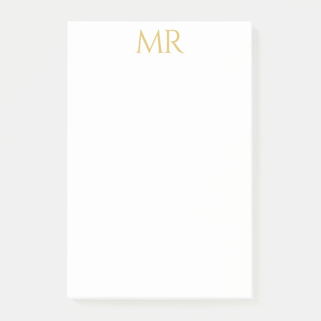 Professional Classical Monogram Minimalist Plain Post-it Klebezettel (Vorderseite)