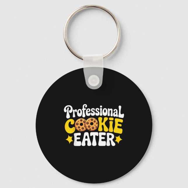 Professional Cookie Eater Cookie Lover Chocolate C Schlüsselanhänger (Vorderseite)