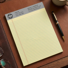 Professional Custom Business Logo Grey Notepad  Notizblock