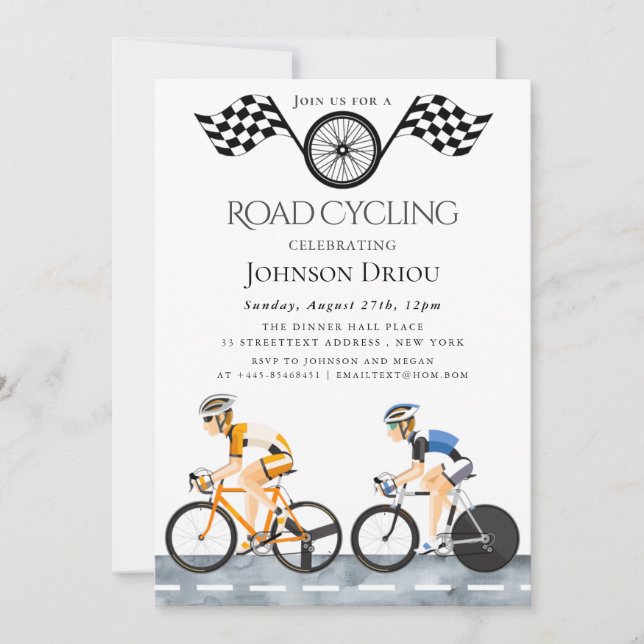 Professional Cycling Race Sports Invitation (Devant)