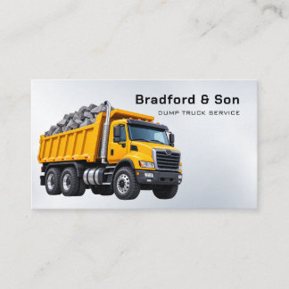 Professional Dump Truck Chrome Business Card Visitenkarte