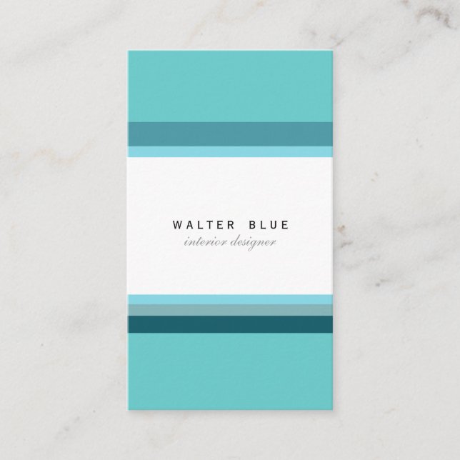 Professional einfacher Blue corporate elegant Visitenkarte (Vorderseite)