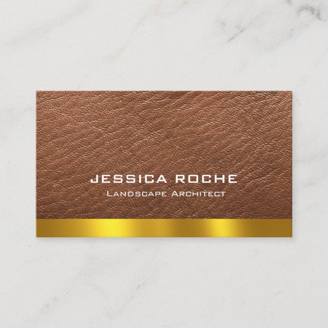 Professional Elegant Brown Modern  Architect  Visitenkarte (Vorderseite)