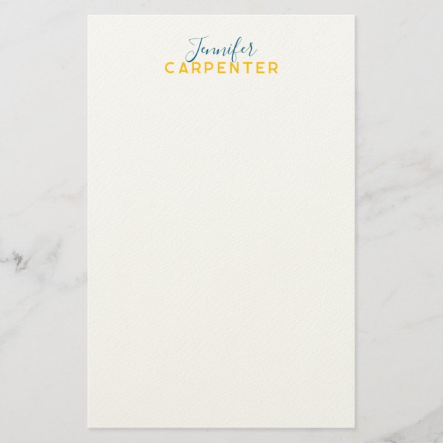 Professional elegant modern minimalist plain briefpapier (Vorderseite)