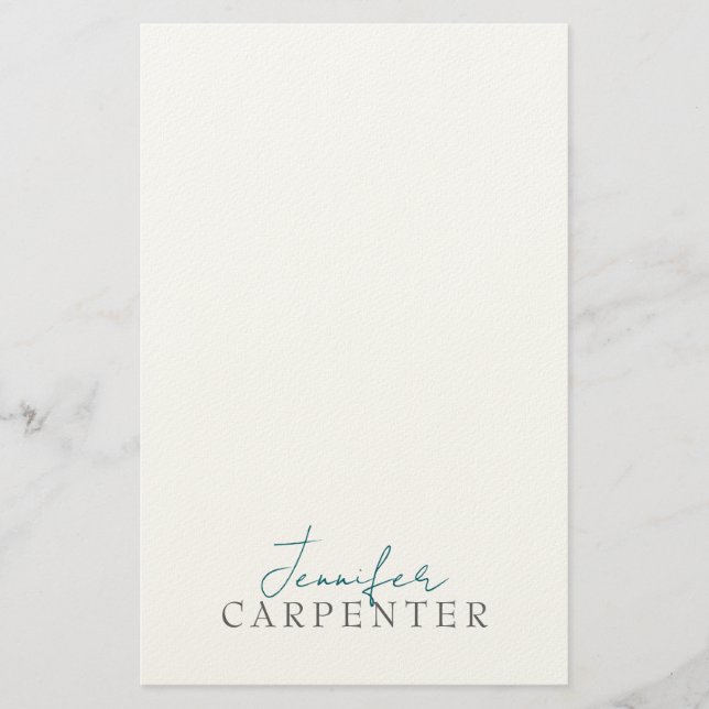 Professional elegant modern minimalist plain briefpapier (Vorderseite)