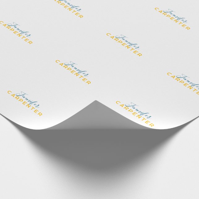Professional elegant modern minimalist plain geschenkpapier (Ecke)
