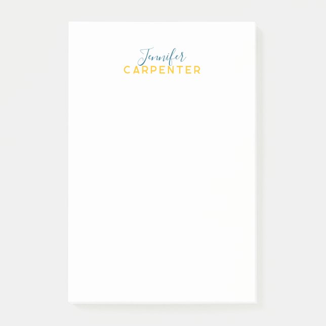 Professional elegant modern minimalist plain post-it klebezettel (Vorderseite)