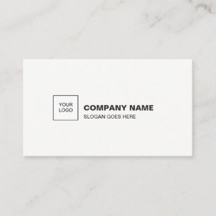 Professional Elegant White Clean Plain Company Visitenkarte