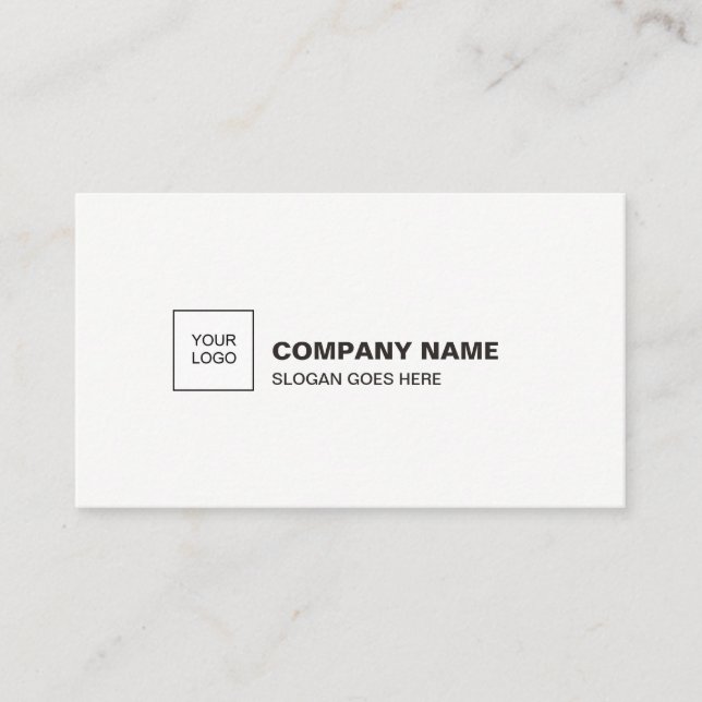 Professional Elegant White Clean Plain Company Visitenkarte (Vorderseite)
