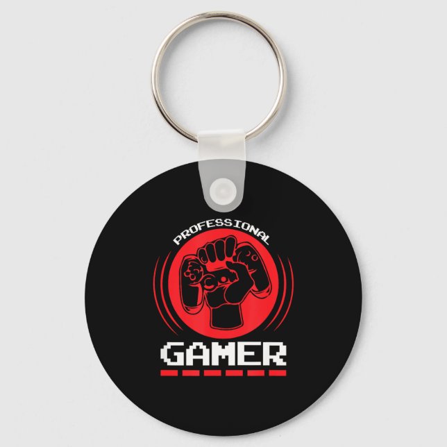 Professional Gamer Funny Gaming Quotes Gift For Pl Schlüsselanhänger (Vorderseite)