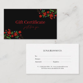 Professional Gift Certificates for Small Businesse Visitenkarte