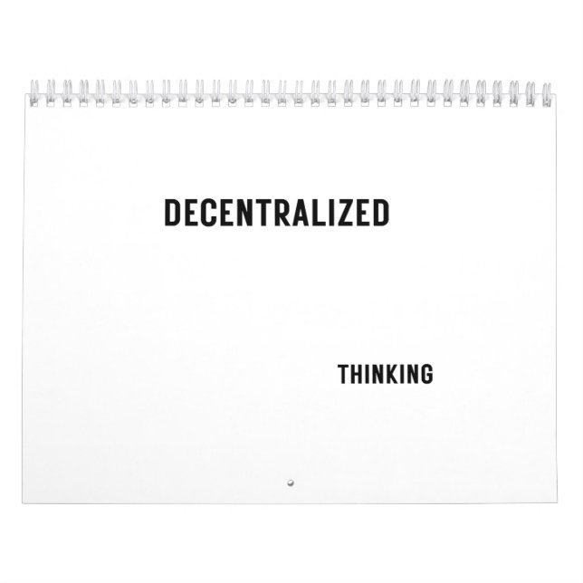 Professional Goal Planning Decentralized Thinking  Kalender (Titelbild)